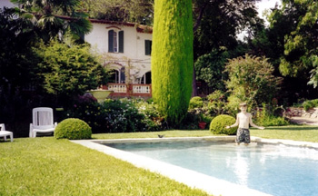 Patrick on house exchange in Grasse, 2000